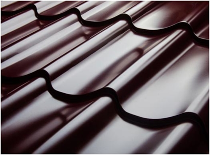 Metal roofing shingles.